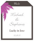 Caribbean Beach Wine Wedding Label 